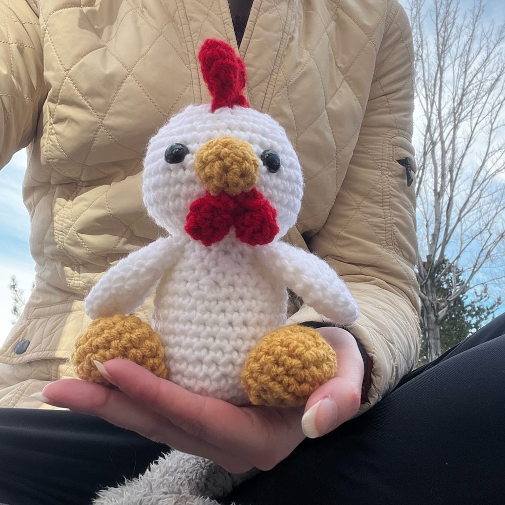 Hand Crocheted Mr. Cluck the Chicken Stuffed Animal Plushie! - Picture 10 of 12